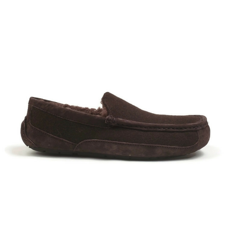 UGG Ascot Wool Suede Moc Toe Slippers Sz 10 - Picture 5 of 12
